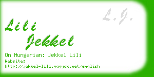 lili jekkel business card